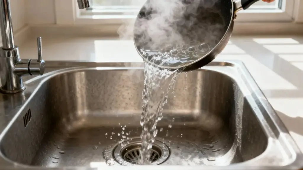 L'erreur fatale avec l'eau bouillante dans l'évier : 3 raisons d'arrêter