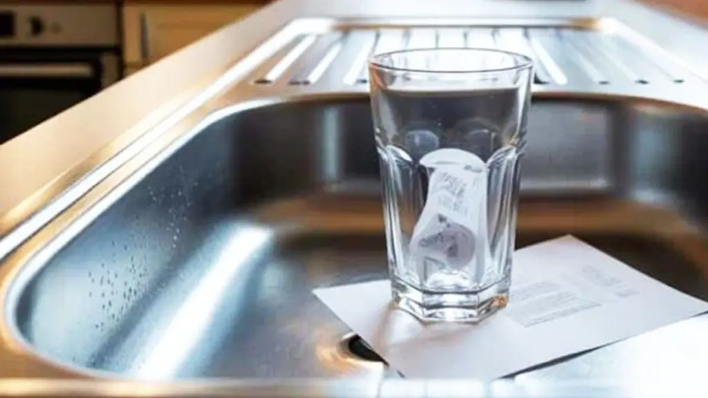 Pourquoi je pose toujours un verre et un morceau de papier dans mon évier avant de sortir