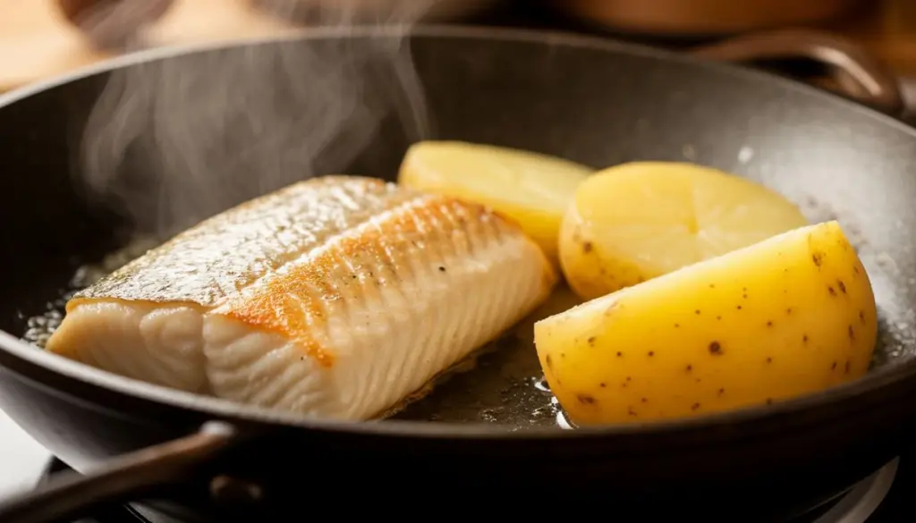 Pourquoi les cuisiniers expérimentés déposent une tranche de pomme de terre dans la poêle quand ils font frire du poisson