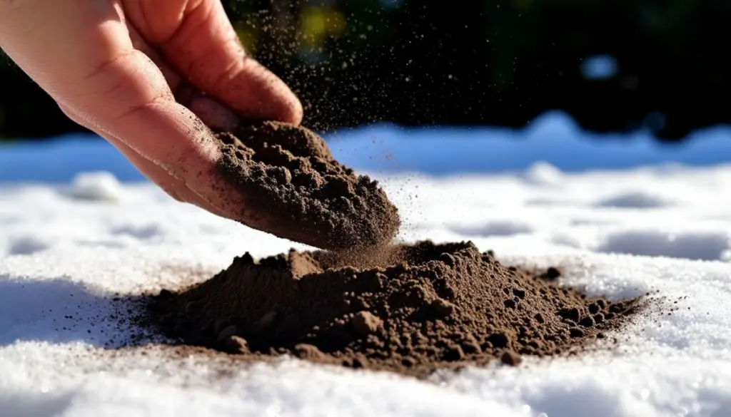 Pourquoi les jardiniers expérimentés répandent de la poudre blanche sur la neige en février