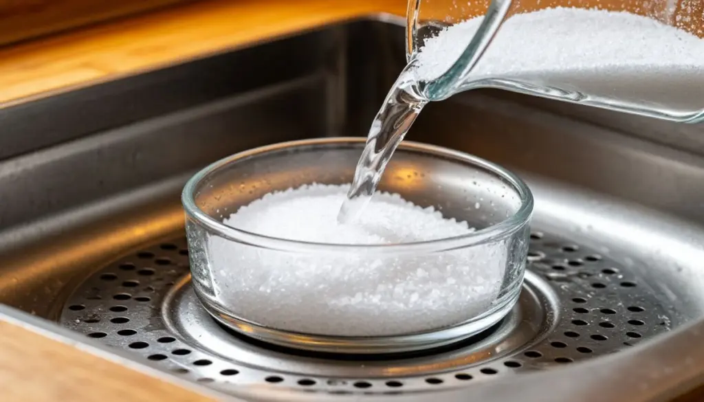 Pourquoi les plombiers recommandent de verser une tasse de sel dans l'évier le soir