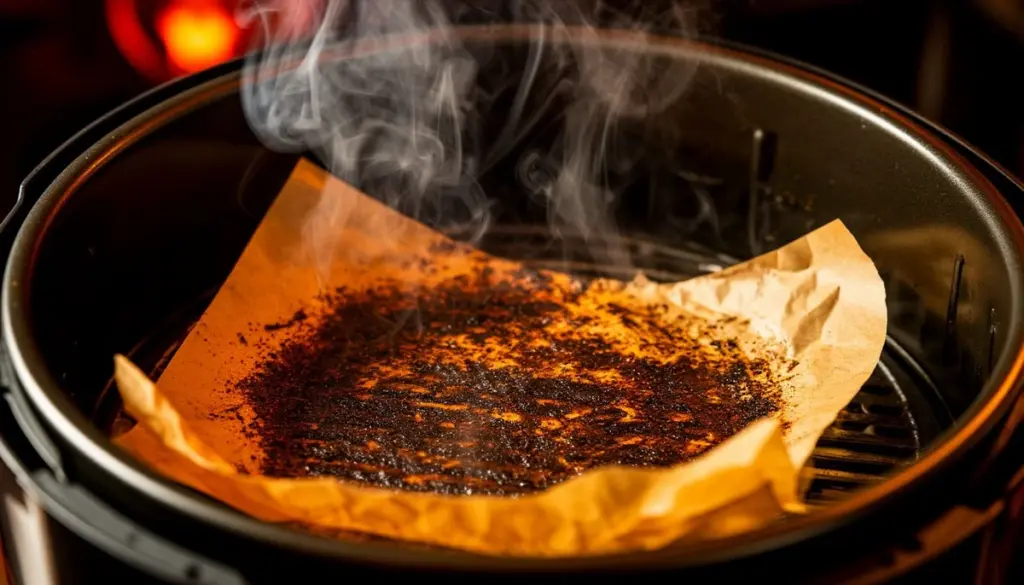 Pourquoi vous ne devriez jamais mettre de papier sulfurisé vide dans votre air fryer